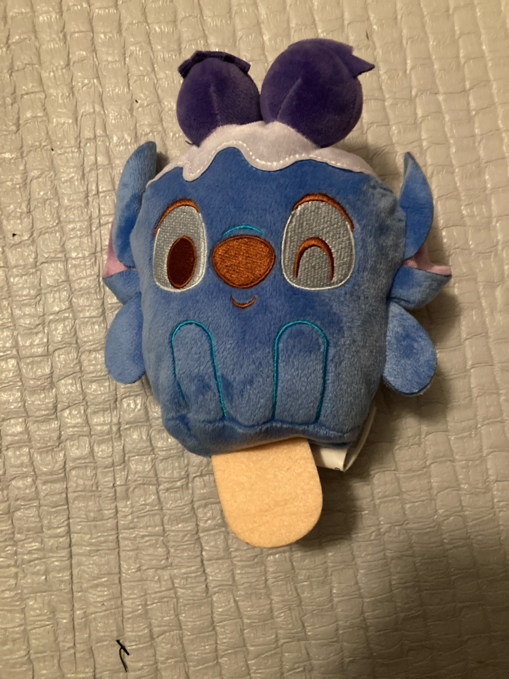 Blue Plush Popsicle Stuffed Animal - Cute Winking Character scented